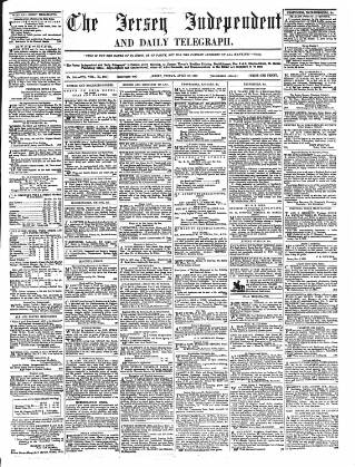 cover page of Jersey Independent and Daily Telegraph published on April 27, 1860