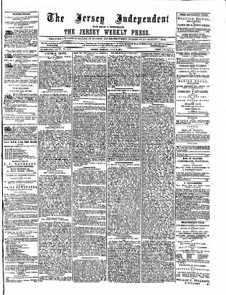 cover page of Jersey Independent and Daily Telegraph published on June 2, 1874