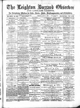 cover page of Leighton Buzzard Observer and Linslade Gazette published on June 2, 1896