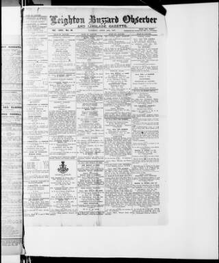 cover page of Leighton Buzzard Observer and Linslade Gazette published on April 30, 1918