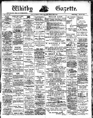 cover page of Whitby Gazette published on June 2, 1905
