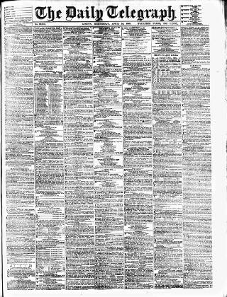 cover page of Daily Telegraph & Courier (London) published on April 26, 1899