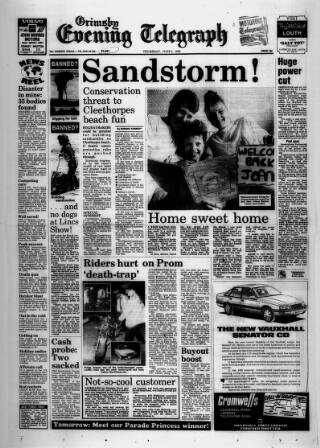 cover page of Grimsby Daily Telegraph published on June 2, 1988