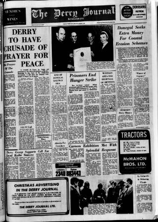 cover page of Derry Journal published on November 29, 1974