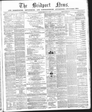cover page of Bridport News published on May 19, 1871