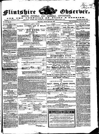cover page of Flintshire Observer published on May 29, 1868