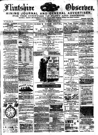 cover page of Flintshire Observer published on June 2, 1887