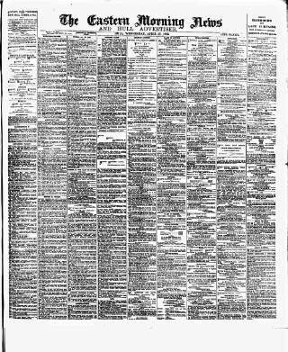 cover page of Eastern Morning News published on April 27, 1892