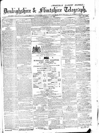 cover page of Wrexhamite and Denbighshire and Flintshire Reporter published on December 28, 1865