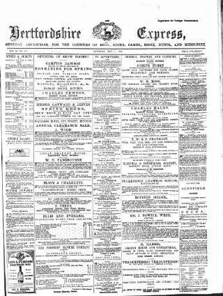cover page of Hertfordshire Express published on May 1, 1869
