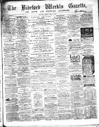 cover page of North Devon Gazette published on June 2, 1863