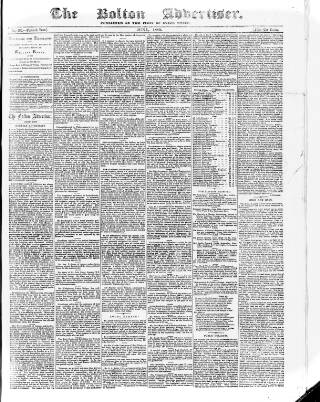 cover page of Bolton Advertiser published on June 1, 1889