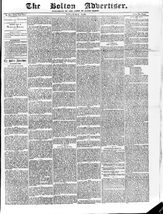 cover page of Bolton Advertiser published on November 1, 1889