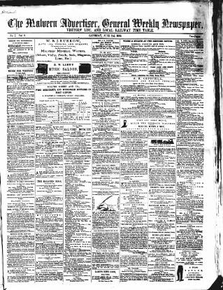 cover page of Malvern Advertiser published on June 2, 1860