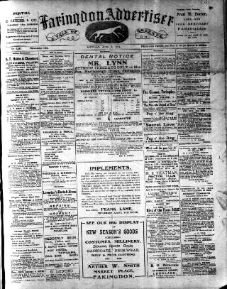 cover page of Faringdon Advertiser and Vale of the White Horse Gazette published on June 2, 1917
