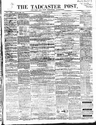 cover page of Tadcaster Post, and General Advertiser for Grimstone published on May 28, 1868