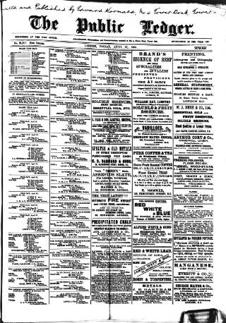 cover page of Public Ledger and Daily Advertiser published on April 27, 1906