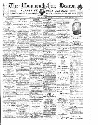 cover page of Monmouthshire Beacon published on May 25, 1889