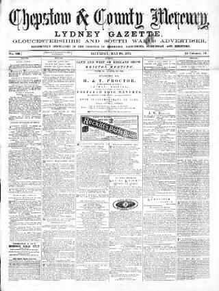 cover page of Chepstow & County Mercury published on May 30, 1874