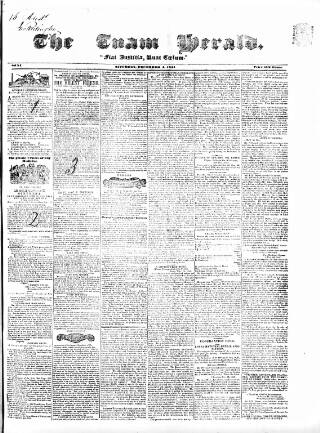 cover page of Tuam Herald published on December 4, 1847