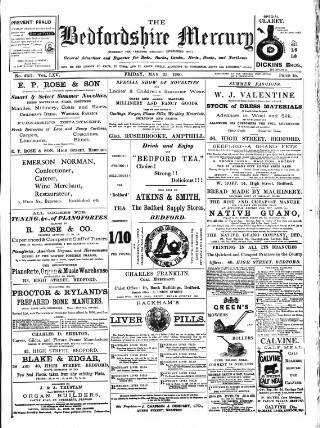 cover page of Bedfordshire Mercury published on May 25, 1900