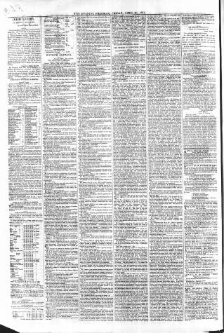 cover page of The Evening Freeman. published on April 26, 1861
