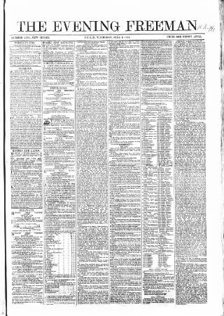 cover page of The Evening Freeman. published on June 2, 1864