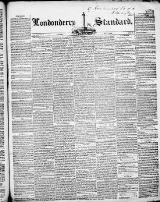 cover page of Londonderry Standard published on June 2, 1853
