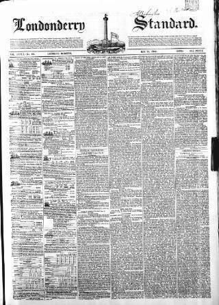 cover page of Londonderry Standard published on May 28, 1864