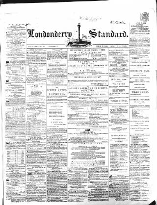 cover page of Londonderry Standard published on April 17, 1869