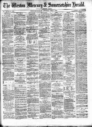 cover page of Weston Mercury published on June 2, 1883