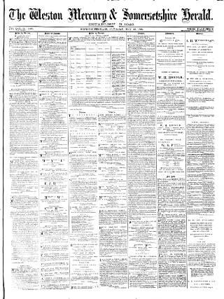cover page of Weston Mercury published on May 22, 1886