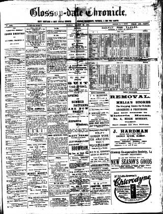 cover page of Glossop-dale Chronicle and North Derbyshire Reporter published on March 28, 1913