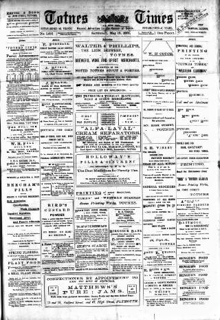 cover page of Totnes Weekly Times published on May 18, 1901