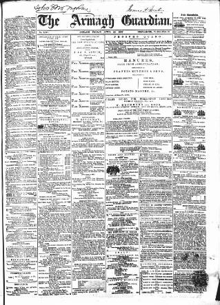 cover page of Armagh Guardian published on April 26, 1867