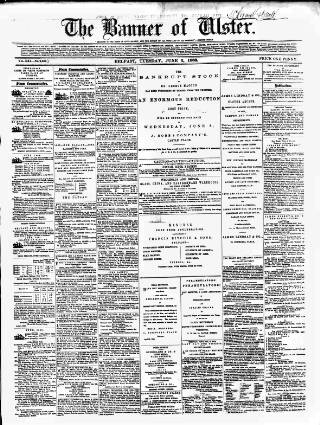 cover page of Banner of Ulster published on June 2, 1863