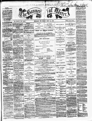 cover page of Banner of Ulster published on May 13, 1869