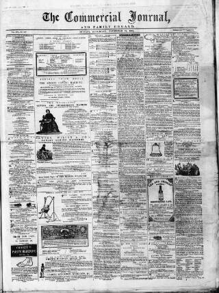 cover page of Commercial Journal published on November 28, 1863