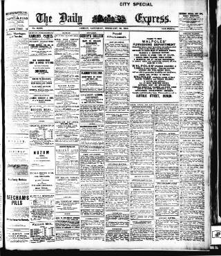 cover page of Dublin Daily Express published on February 26, 1910