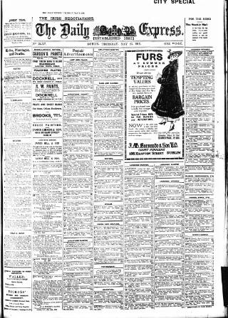 cover page of Dublin Daily Express published on May 25, 1916