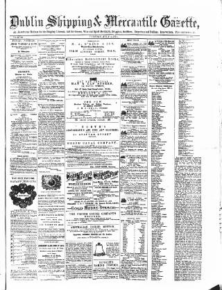 cover page of Dublin Shipping and Mercantile Gazette published on July 4, 1871
