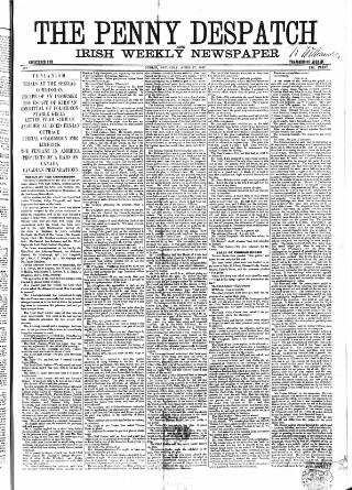 cover page of Penny Despatch and Irish Weekly Newspaper published on April 27, 1867