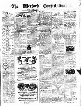 cover page of Wexford Constitution published on May 28, 1870