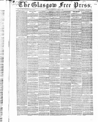 cover page of Glasgow Free Press published on June 2, 1860