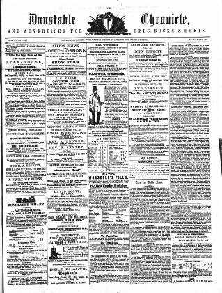 cover page of Dunstable Chronicle, and Advertiser for Beds, Bucks & Herts published on May 3, 1856