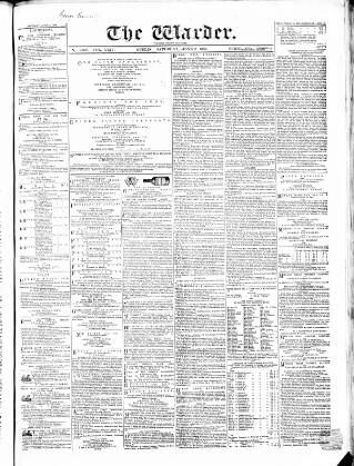 cover page of Warder and Dublin Weekly Mail published on June 2, 1866