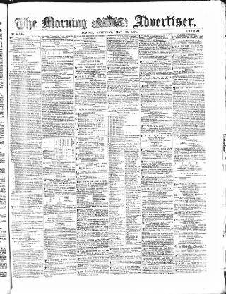 cover page of Morning Advertiser published on May 13, 1871