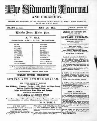 cover page of Sidmouth Journal and Directory published on May 1, 1871