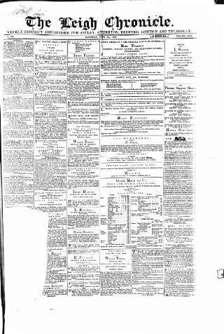 cover page of Leigh Chronicle and Weekly District Advertiser published on June 2, 1866