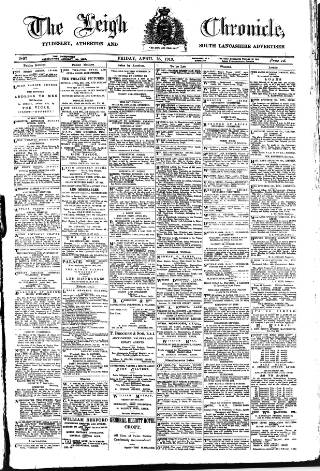 cover page of Leigh Chronicle and Weekly District Advertiser published on April 25, 1913